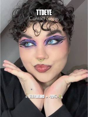 A post by @_stayweiird on TikTok caption: Ok 🫵🏻 On est d’accord, ces lentilles bleu clair de chez @TTDeye Colored Contact Lens sont juste INCROYABLES ?! 😍  J’ai l’impression d’être sortie d’un dessin animé 👀✨ (-20% 💸 « _STAYWEIIRD ») *produits offerts - collaboration commerciale non rémunérée* #ttdeye #contactlenses #colorlenses #makeup 