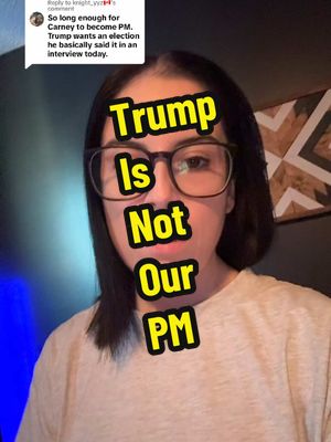 A post by @jenniferelle_ on TikTok caption: Replying to @knight_yyz🇨🇦 Trump is not our PM - we are not a 51st state. We are our own country and despite the issues - need to focus on restoring accountability and stability. #cdnpoli #cdnpolitics 