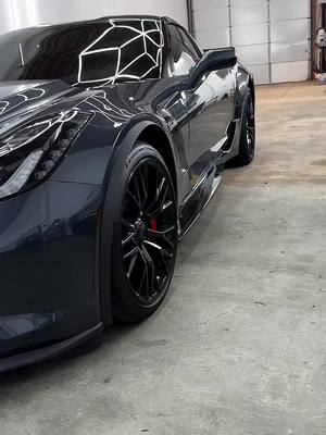 A post by @thewrapdaddy on TikTok caption: Love these little accent wraps! Quick hood decal for this c7 z06!! Small jobs are always appreciated just as much as the large ones!  #c7 #c7corvette #c7z06 #z06 #corvette #vinylwrap #wraps #wrapped #americanmuscle #musclecar #car #cars 