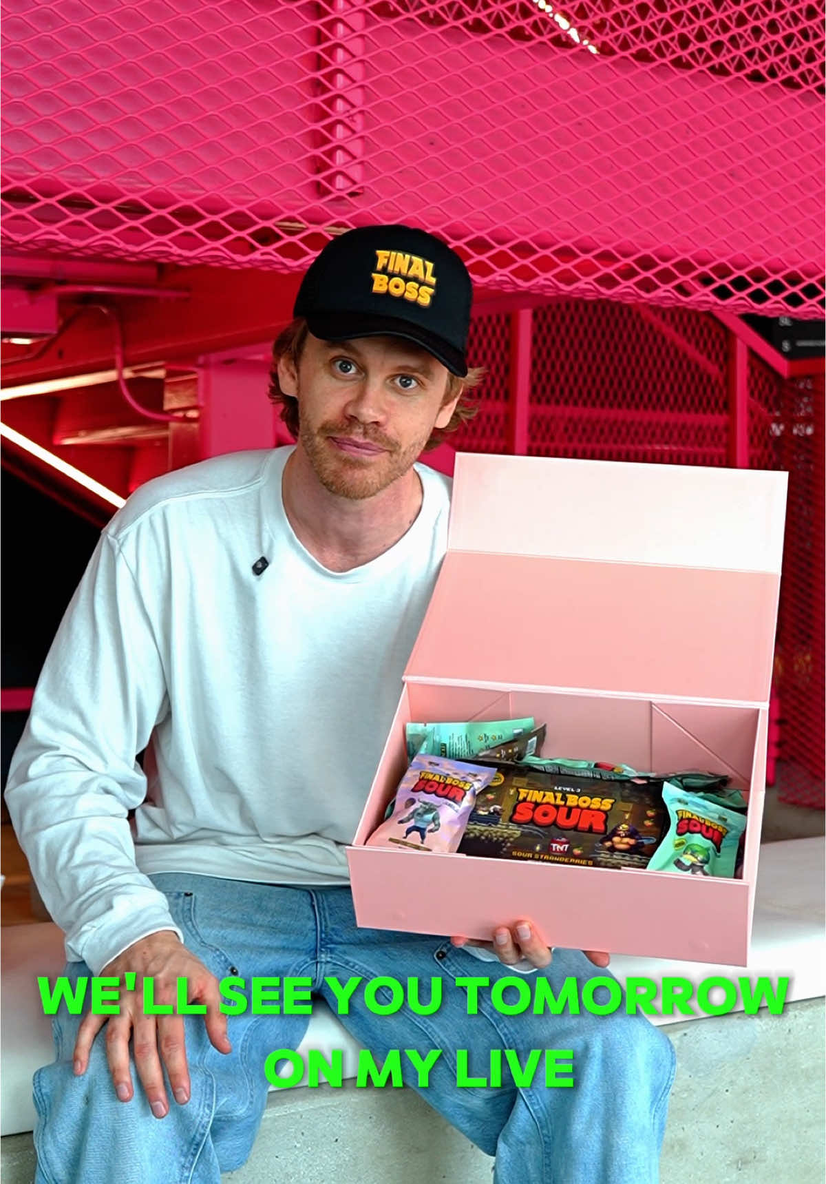 A post by @londonlaz on TikTok caption: Mystery box is coming!Limited stock, surprise deal! Only during our live stream Feb 4 from 3-7pm pst! Tag your friend who needs to see this!#finalbosssour 