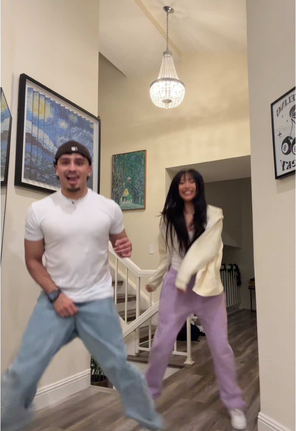 A post by @cynxchoi on TikTok caption: we were so outta breath after this nick had to change clothes💀💀