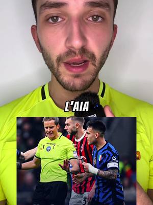 A post by @arbitropiugrossoditiktok on TikTok caption: IL COMUNICATO DELL’AIA SUL MANCATO RIGORE PER L’INTER NEL DERBY 😱