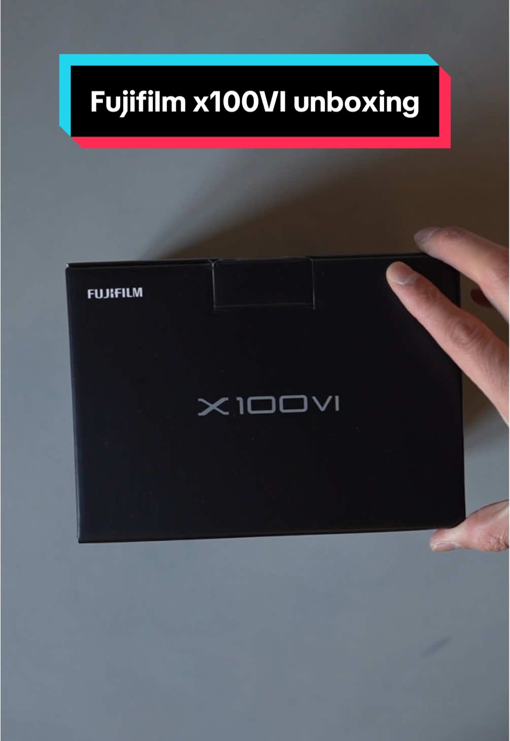 A post by @anantchoxi on TikTok caption: We ordered this in May 2024 and are FINALLY getting it! The gram isn’t ready 📷📸! #fujifilm #fujifilmx100vi #cameraunboxing 