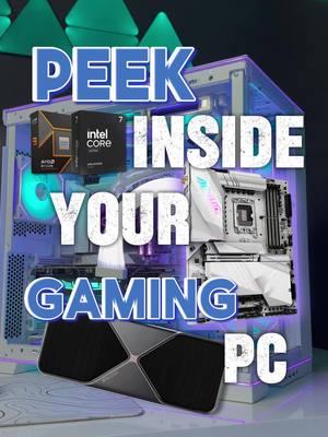 A post by @vrlatechofficial on TikTok caption: Let’s break down what makes your PC tick. Which part do you think is the MVP? 🤔 #pcgamer #gamer #custompc #pchardware #gamingcommunity #pcbuild #techtok 