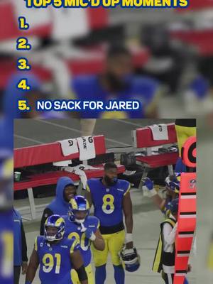 A post by @rams on TikTok caption: 🎤 what’s your favorite mic’d up moment from the 2024 season? #larams #micdup #nfl