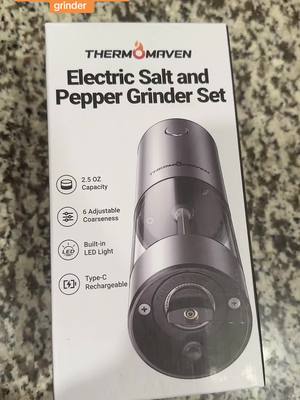 A post by @su_nee_ta7 on TikTok caption: #saltpeppergrinder #rechargable #usefulproductsforthehome 