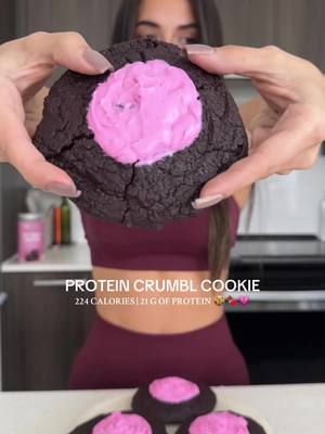 A post by @avbfit on TikTok caption: @Women‘s Best PROTEIN CRUMBLE COOKIE 🍪🍫💗 224 calories | 21.5 g of protein  ingredients:  340g - Low Fat Greek Yogurt 122g - Pumpkin Puree 30g - Self Rising Flour 42g - Coconut Flour 90g - Cocoa Powder 100g - Sugar Free Brown Sugar 1 tsp - Baking Powder 1 tsp - Vanilla Extract 1 Large Egg 1 Scoop Womens Best Chocolate Fudge Brownie Protein Mix the wet and dry ingredients together in a bowl and separate into 4 equal servings aka 4 cookies once mixed. Bake for 18 minutes at 350 degrees F and top with your choice of icing, low calorie ice cream, or anything your heart desires! Enjoy! #protein #proteincookie #proteinrecipe #proteindessert #proteinrecipes #highproteinrecipes #highprotein #highproteinmeals  