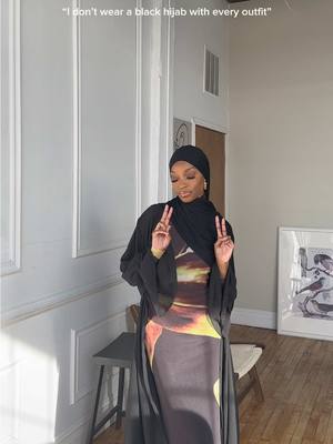 A post by @ansari.sumayah on TikTok caption: GUILTY! 😅 you’re due for a new black hijab. I added limited stock. A complete hijab restock will be here soon) Shop these wardrobe looks on my website , link in bio 😍 #fyp #hijab #foryou #modest 