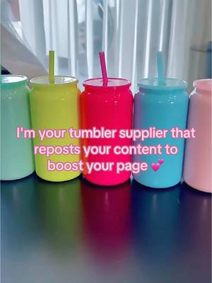 A post by @jchcreationswholesale on TikTok caption: Bulk Stainless steel glossy candy tumblers for you 🍭 #tumblers #SmallBusiness #sublimationtumblers #wholesaletumblers #stainlessteeltumblers #16oz #blanktumblers #blanktumblersupplier #uvdtf #uvdtfcupwraps 