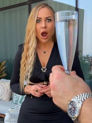 A post by @lucagallone on TikTok caption: CHANGING Drink Behind The Scenes 👀 @Irina Orlova✅ 