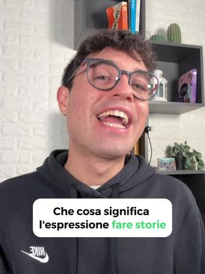 A post by @teacher_stefano on TikTok caption: 🇮🇹 Sai cosa significa “fare storie” in italiano? ▪️“Fare storie” significa creare problemi, dare fastidio. Per esempio: ➡️ "Il bambino fa storie ogni volta che deve mangiare!" Significa che il bambino crea problemi ogni volta che deve mangiare. Oppure: ➡️ "Non fare storie, dobbiamo andare dal dottore!” Cioè non lamentarti perché dobbiamo andare dal dottore. E come si dice “fare storie” nella tua lingua? Scrivilo nei commenti! #italian #learnitalian #italianexpressions