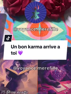 A post by @voyancemerefille on TikTok caption: “🌟 L’univers travaille en votre faveur : un bon karma est en chemin. Malgré les blessures et les épreuves que vous avez traversées, votre bonté et votre patience sont enfin reconnues. 💕 Une personne sincère et bienveillante, votre âme sœur, se rapproche pour partager avec vous un amour authentique et profond. Vous méritez cette lumière après tant d’efforts et de résilience. 💫 Soyez prêt(e) à accueillir ce bonheur qui s’annonce.” #Voyance #KarmaPositif #RencontreAmoureuse #AmeSoeur #AmourSincère #GuidanceSpirituelle #retouraffectif #ClartéEmotionnelle #CheminDeLumièr #voyancemerefille 