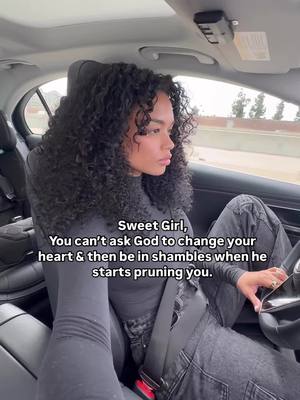 A post by @thebreebush on TikTok caption: I’m preaching to myself, but it’s hard not to be in our flesh & ask God “why is this happening?” But it’s EVERYTHING we asked God for in our prayer time. “God give me a heart like yours” “God help me hate the things you hate” “God give me patience” “God help reveal all the things not of you in my heart.” And instead of being in shambles, let’s be praising him for the CHANGE. Making our hearts more like him🫶🏽 and ACCEPT that it never looks how we thought it would. He has HIS way & it’s the BEST way. #christiantiktok 