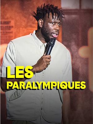 A post by @montreuxcomedy on TikTok caption: @rey.mendes fois en l’humanité… avant les Paralympiques 😂💪 Retrouve son sketch en intégralité sur notre chaîne Youtube. ✨ #Hum#Humoura#StandUpntreuxComedy #P#ParalympiquesJ#JOS#Sport