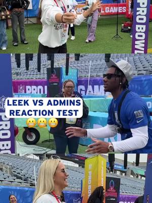 A post by @nygiants on TikTok caption: Maybe next year 🫥 #nygiants #giants #maliknabers #reaction #reactiontest #nfl #football 