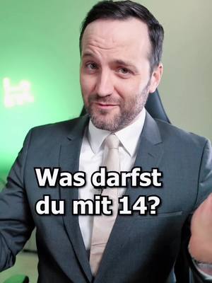 A post by @herranwalt on TikTok caption: Was darf man mit 14? 💕 #1minutejura #nachrichten #lernenmittiktok 