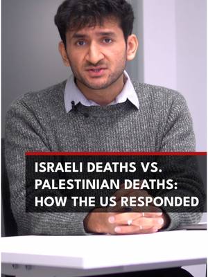 A post by @zeteonews on TikTok caption: “The response to Israeli kids being killed–or even lies about them being killed–was billions more in weapons. “The response to scores more Palestinian kids being killed by those weapons was, well, more Palestinian kids being killed.” Zeteo’s political correspondent Prem Thakker examines US double standards in responding to the deaths of Palestinian and Israeli children, one year after Hind Rajab was killed by Israeli forces. Watch the full video on Zeteo.com–tap the link in bio.