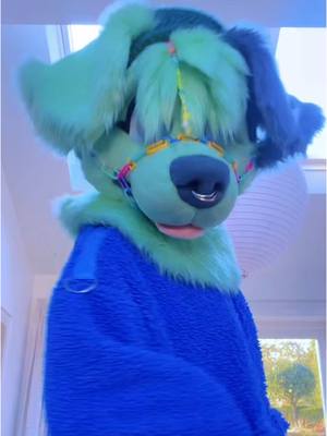 A post by @matcha_mayhem_ on TikTok caption: Used pretty much all of my chain links for his big ahh muzzle #fyp #uk #furry #fursuit #fursuitmaker #mayhemstudio #fursona #muzzle 