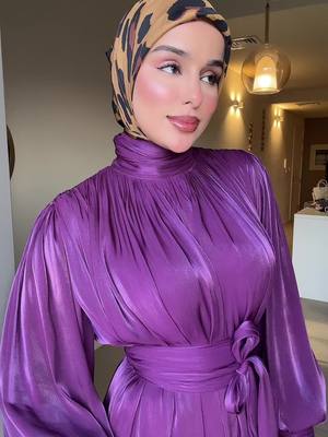A post by @rahmalaribi_ on TikTok caption: 💜 لون ضحى المفضل 🤭#rahmalaribi #fyp 