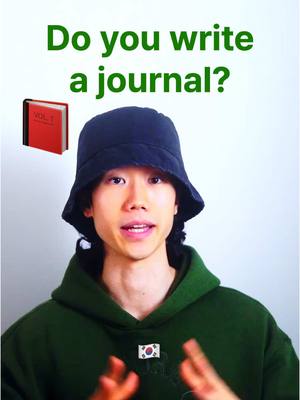 A post by @pronouncekorean on TikTok caption: ‘Do you write a journal?’ In Korean🇰🇷 - What’s in your journal?