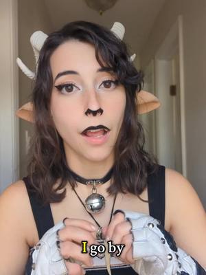 A post by @goforthegoat on TikTok caption: I go by she/her/they, may I have your pronouns? 😌 #fae #faun 