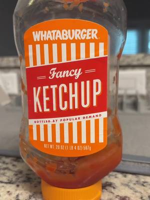 A post by @gigibean9 on TikTok caption: me 🤝fancy ketchup.  my girl here is hanging on for dear life lmfao #fyp #foryoupage #whataburger #fancy #fancyketchup #comedyvideo #hehe #geegalicious #necessary #necessities #breakfastessentials 