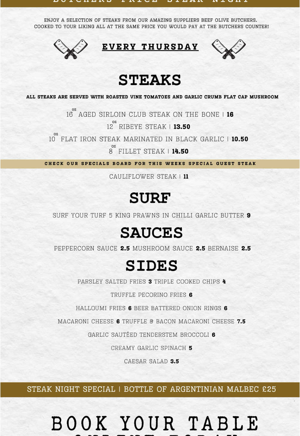 A post by @therussellarms_pub on TikTok caption: Our butchers price steak night prices are crazy! Come and join us! Every Thursday, book online now www.therussellarms.co.uk #therussellarms #mayfamily #mayfamilypub #daddymay #daddymaycooks #food #foodie #steak #night 