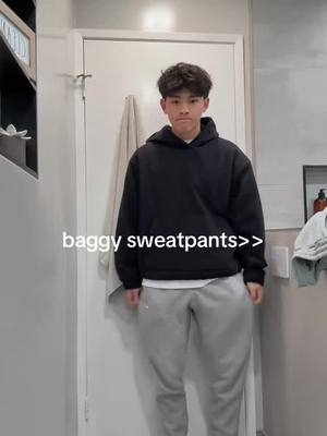 A post by @jaygeee3 on TikTok caption: BAGGY SWEATPANTS 🙈🫶 #baggy #baggypants #comfy #fyp 