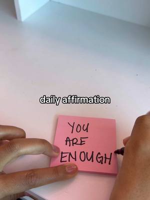 A post by @infinitiayko on TikTok caption: this is your sign to write out your daily affirmation's. SAY IT UNTIL YOU GENUINELY BELIEVE IT! #relatable #healing #selflove #affirmations #selfwork #HealingJourney #fyp #Love 