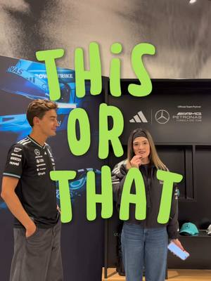 A post by @salma_deltoro on TikTok caption: This or that con George Russell #adidas #adidasmotorsport #mercedes #georgerussell 