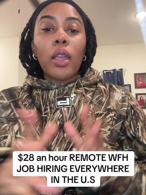 A post by @therealwfhcali on TikTok caption: $28 a hour remote wfh job  #wfh #workfromhome #workathome #workfromanywhere #remotework #remotejobs #wfhlife #overnightwfhjob 