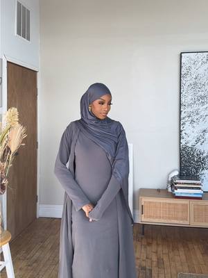 A post by @ansari.sumayah on TikTok caption: The only way I wear my hijab nowadays, so elegant and simple 🩶 I love it. Set from my online shop! #fyp #hijabtutorial #foryou 