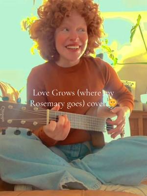 A post by @sarabethliebe on TikTok caption: You can’t not smile ear to ear when you’re singing this oldie. 🤍 Hope your Saturday is a wonderful one.  #cover #coversongs #singing #acoustic #fy #explore #music #throwback #oldiesbutgoodies 