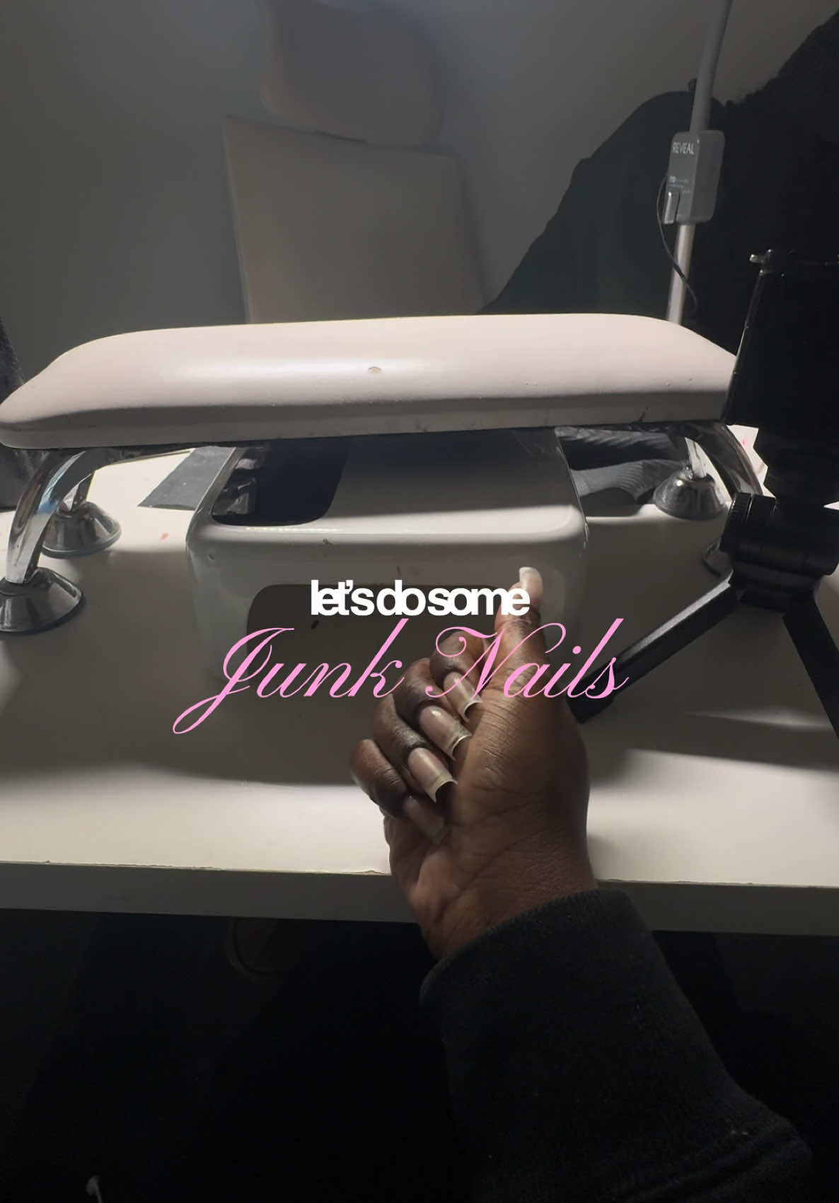 A post by @bidismalls on TikTok caption: 1st time doing junk nails & i fear im now addicted 🤭🙂‍↕️ set by @Keeping Up With Adri 💕🎀🕊️ #nails #nailart 