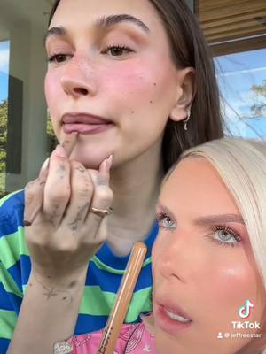 A post by @jeffreestar on TikTok caption: Is the @rhode skin lip contour Jeffree Star Approved?! 😱 #makeupreview #jeffreestar #haileybieber #lipliner #rhode #BeautyTok #makeup #fyp 