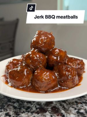 A post by @chefkeysh on TikTok caption: Jerk BBQ meatballs to serve up for the big game! #ChefKeysh