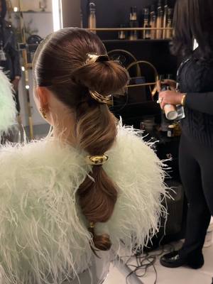 A post by @abbybaffoe on TikTok caption: HOW SICK IS THIS PONY?! 😭✨ came out insaneeee. what do we think girls??? #TRESpartner @TRESemmé #TRESnyfw 