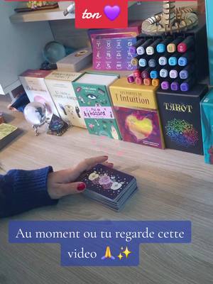 A post by @sandrinemjel on TikTok caption: L'état d'esprit de la personne de ton cœur ❤️ 💜 la tout de suite au moment ou tu regardes cette vidéo ! 🙏✨️ #guide #cartomancienne #voyance #energiedujour #tirageaujourdhui #cartomancie #messagedujour #tiragedecartes #guidance #guidancedujour #tiragesentimental 