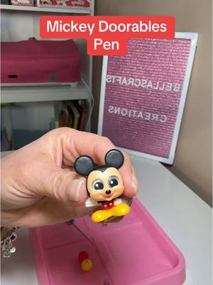 A post by @bellascraftscreations on TikTok caption: Should I add this to my shop? If anyone is interested LMK DM my IG.  #mickeymouse #beadedpens #beadablepens #beadablepen #doorables #doorablespens #disneytok #disneyadults #custompens #diybeadedpen 