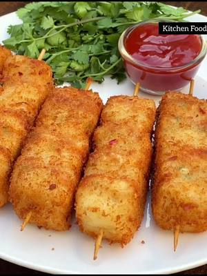 A post by @kitchenfood25 on TikTok caption: Crispy Bread Skewers Recipe_Viral_Video #Cooking#FoodRecipe  #EasyRecipes #unitedkingdom #foryoupage❤️❤️