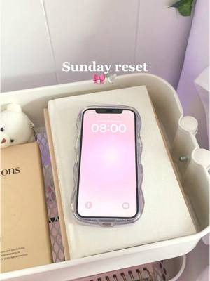 A post by @pinkcoconutt on TikTok caption: Sunday reset🎀🕊️ Let’s prepare for new week! #reset #resetroutine #routine #sundayreset #CleanTok #cleanwithme #productivity #motivation 