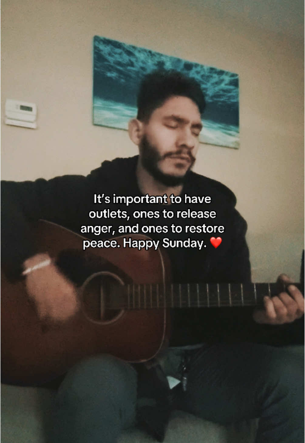 A post by @michael_whitt1 on TikTok caption: Thank you @Avi Kaplan for this beautiful song. One of my favorites to play when I feel down, and need to get back closer to homeostasis. Happy Sunday. ❤️  Also please show my new account some love! @coachmike 