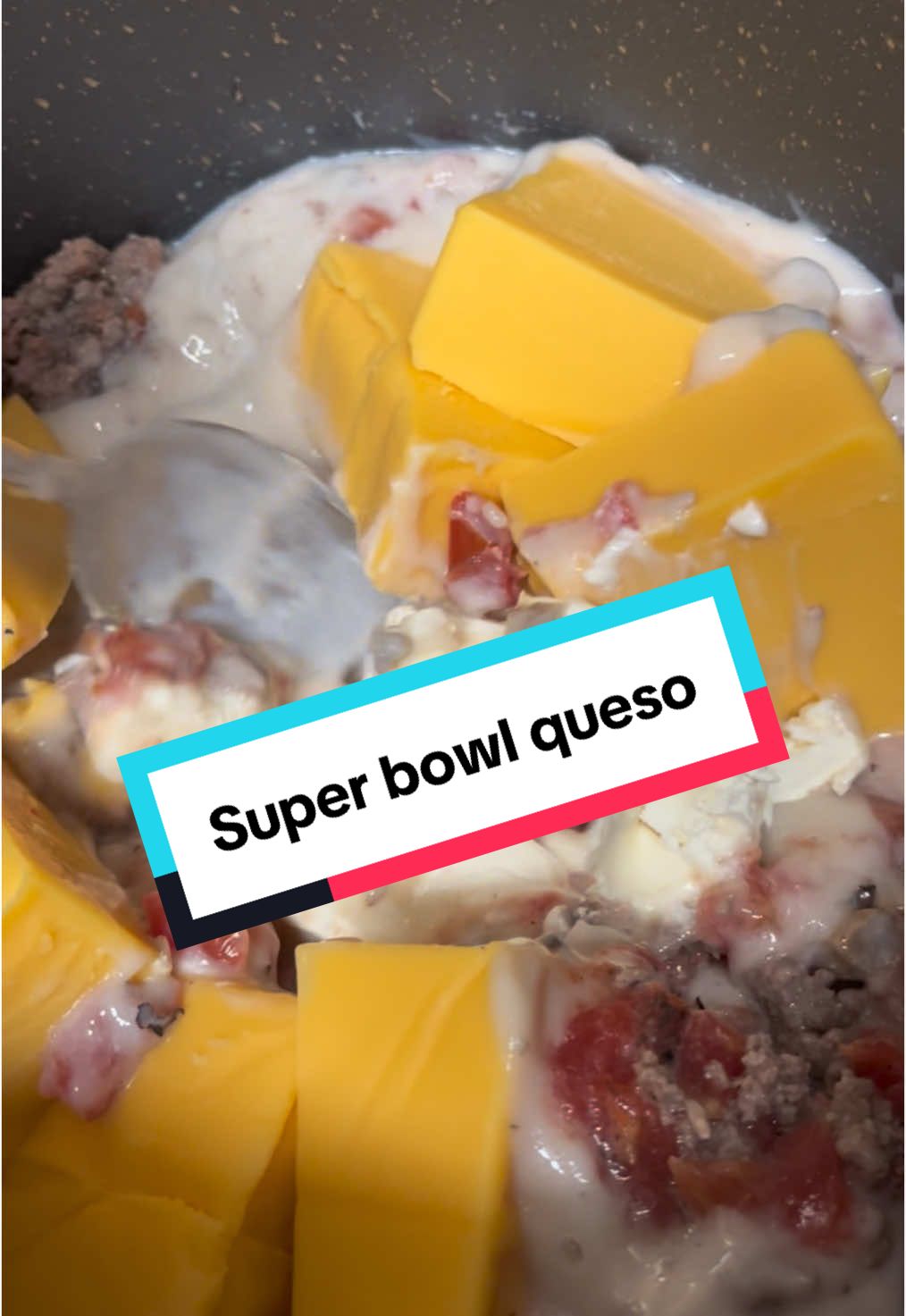 A post by @chers_scent_spot on TikTok caption: Let’s make some queso while we wait for the #kendricklamar halftime show!! #fyp #sofood #superbowl #queso #yummy #superbowlsnacks #munchies 