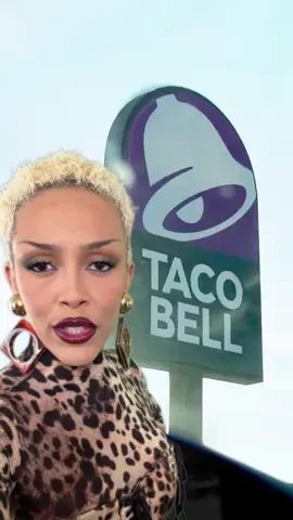 A post by @dojacat on TikTok caption: @tacobell is petty* #tacobellpartner #fornow