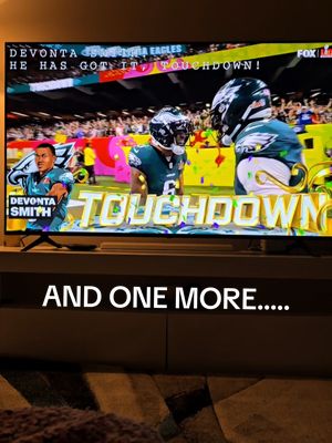 A post by @sup_a003 on TikTok caption: And one more....Touchdown!!! #GoEagles #Philly #SuperBowl #football #eagles #chiefs #sports #fyp