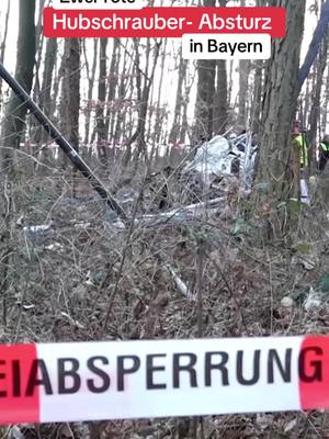 A post by @o815news on TikTok caption: Kaum zu erkennen aber das hier war mal ein Hubschrauber - Abgestürzt in einem Wald in der Nähe von Greding - Traurige Bilanz, beide Insassen starben noch an der Absturzstelle. Tragisches Unglück in Bayern. Nach Angaben der Polizei stürzte der Ultraleichthubschrauber am Sonntag gegen 13:15 Uhr mitten in einen Wald. Augenzeugen berichteten, dass das Fluggerät über dem Waldstück plötzlich nach unten fiel. Die beiden Insassen – ein 50- und ein 76-jähriger Mann – wurden im Wrack eingeklemmt und starben noch an der Unfallstelle. Die Ursache für das Unglück ist völlig unklar. Der Hubschrauber war im Landkreis Neumarkt gestartet – sein Ziel? Unbekannt. Nun ermittelt die Bundesstelle für Flugunfalluntersuchung. Experten und Spezialisten der Kriminalpolizei sichern Spuren, doch erst am Montag kann das Wrack geborgen werden.  Neben der Polizei waren auch Feuerwehr, Rettungsdienste, THW und Notfallseelsorger im Einsatz. #news #polizei #hubschrauber #feuerwehr #thw 