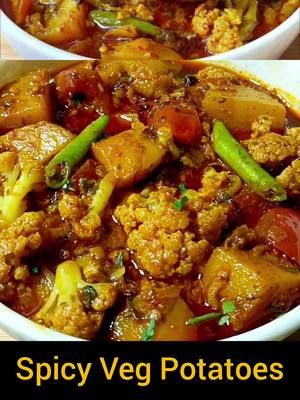 A post by @foodkitchen23 on TikTok caption: Spicy Veg Potatoes Recipe_Viral_Video #cooking #FoodRecipe #EasyRecipe #unitedkingdom #foryoupage❤️❤️