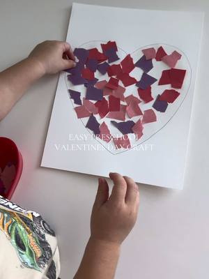 A post by @alexa.nicholee on TikTok caption: Perfect Valentine Craft for those Toddlers! Best part is it is quick and easy prep! 💕 #ValentinesDay #valentinescrafts #preschoolcrafts #toddlercrafts #preschoolathome 