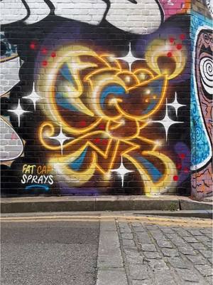 A post by @fatcapsprays on TikTok caption: Spray Painting! #art #streetart #painting 