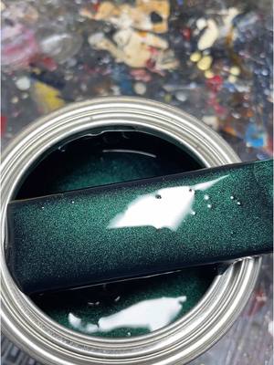 A post by @paintspot_md on TikTok caption: Medium green pearl #paintmixing #fyp #repost #paintspotmd #satisfyingvideo 